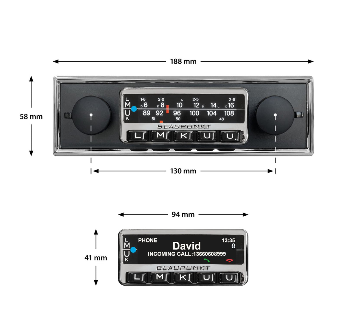 Blaupunkt Frankfurt Stereo Retro Car Radio Bluetooth DAB USB Stereo