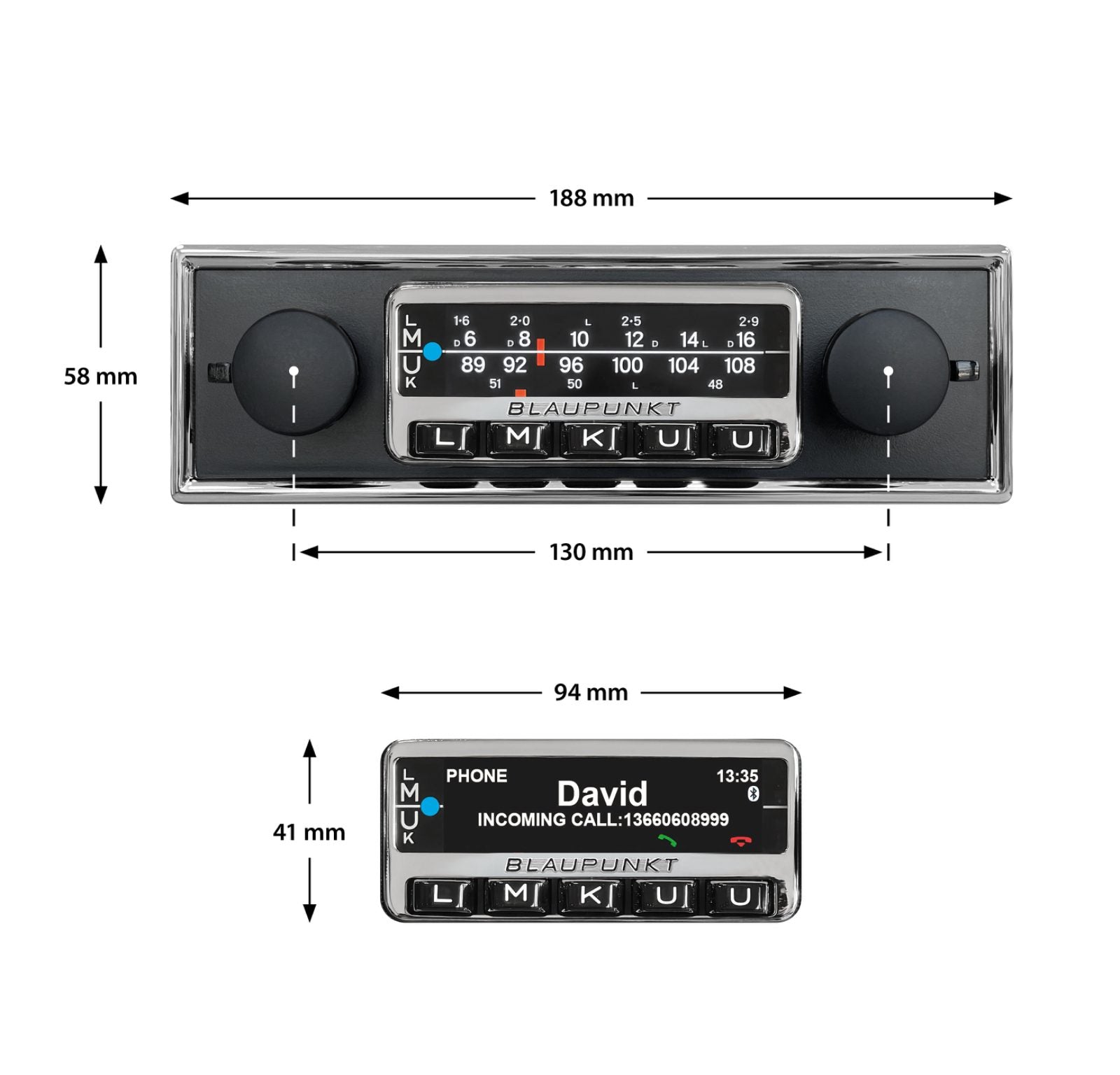 Blaupunkt Frankfurt Stereo Retro Car Radio Bluetooth DAB USB Stereo