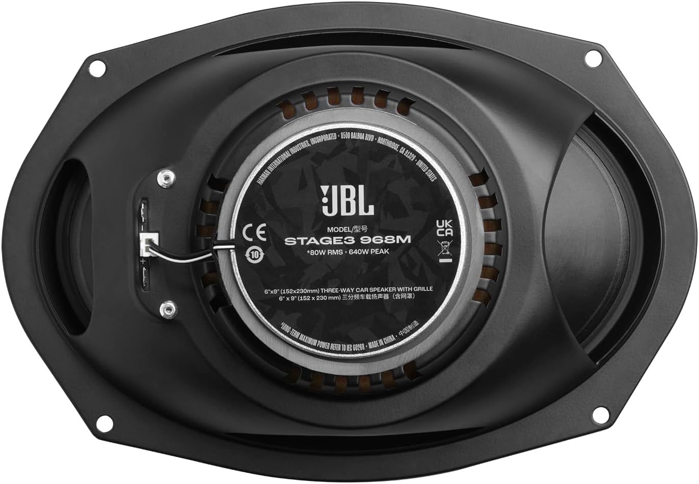 JBL STAGE3 968M Gen2 6 “X9” 3 Way Coaxial Shelf Speaker 640W