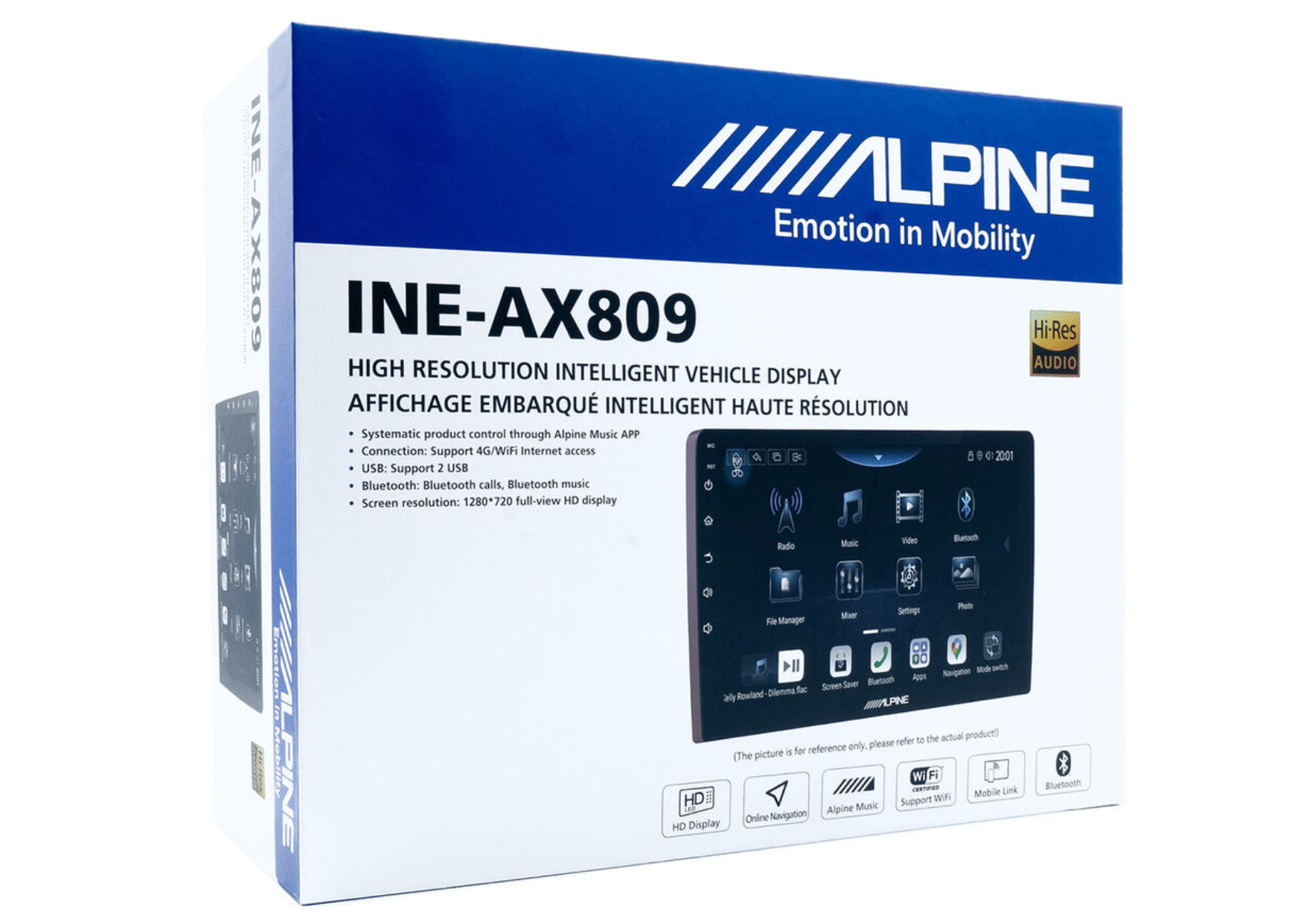 Alpine INE-AX809 - 9" Digital Multimedia Receiver Apple CarPlay Android Auto Hi-Res Audio playback Bluetooth USB & HDMI