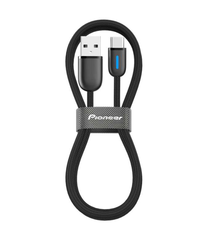Pioneer CD-U5310AC USB Type-A to USB Type-C Nylon Braided Charging Cable 1 Metre