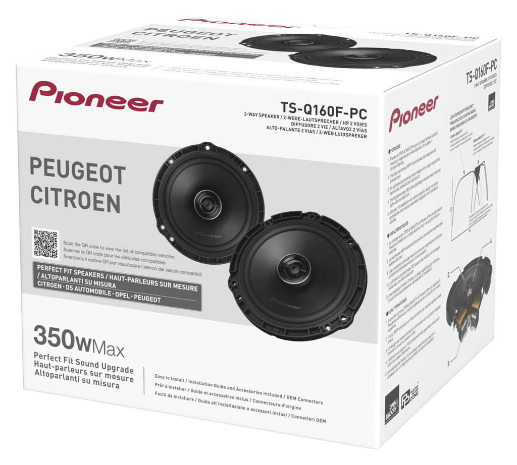 Pioneer TS-Q160F-PC 6.5" (16.5cm) 2 Way Custom Fit Coaxial Speaker For Peugeot & Citroen (Copy)