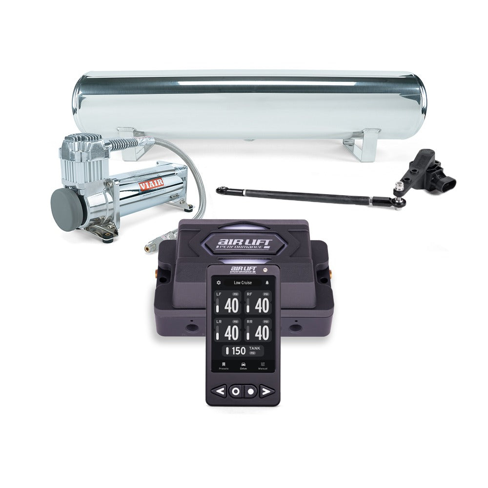 Air Lift ALP4 1/4" Complete Management Kit With Height Sensors Tank 12955 VIAIR 444 Compressor