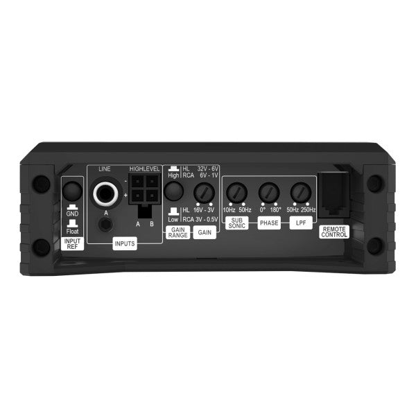 HELIX AMPLIFY 201 X-OVER 1-channel car subwoofer amplifier with crossover and 1 Ohm stability 750 Watts