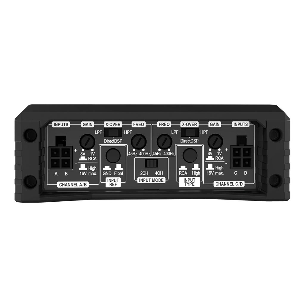 HELIX AMPLIFY 204 X-OVER 4-channel car amplifier with crossover and DirectDSP function 4 x 100 Watts