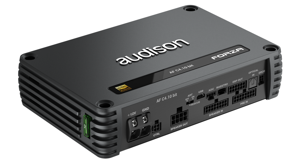 Audison Forza AF C4.10 bit - 10 CH DSP D-Class Fully Bridgeable Car Amplifier 600W