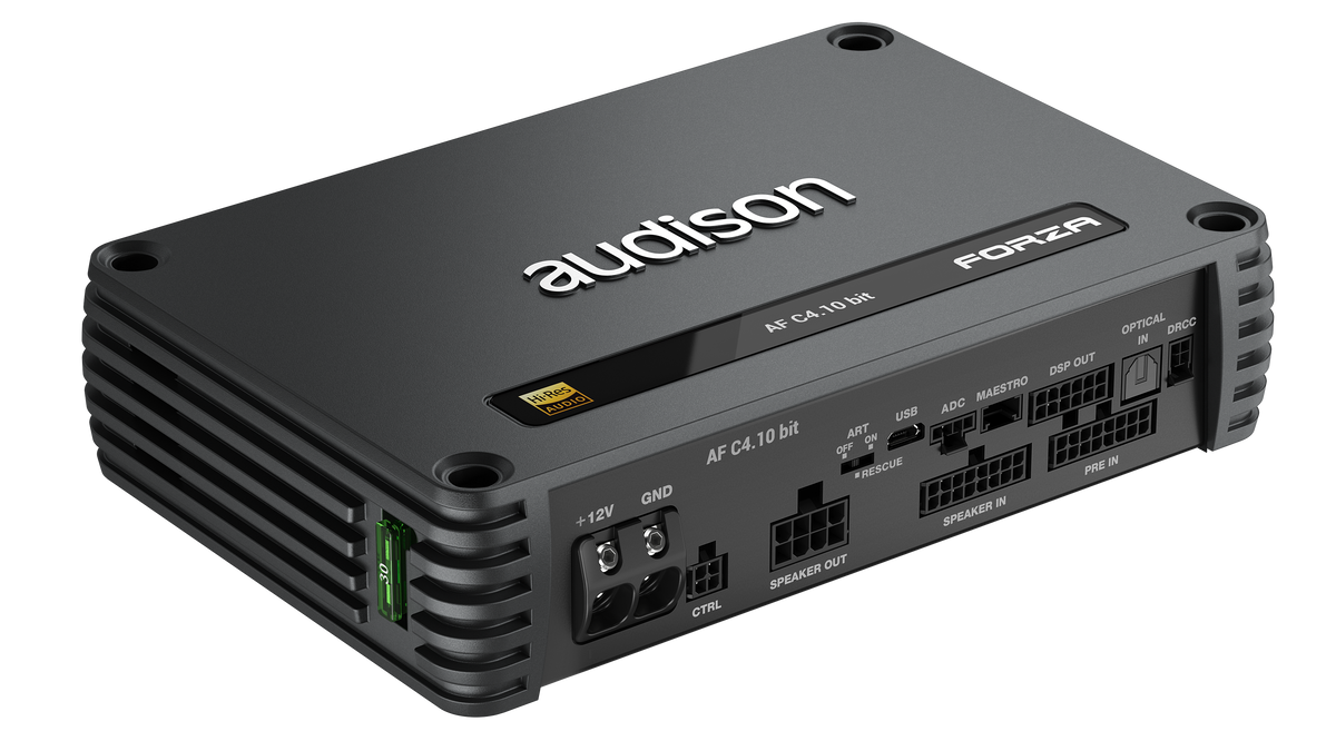 Audison Forza AF C4.10 bit - 10 CH DSP D-Class Fully Bridgeable Car Amplifier 600W