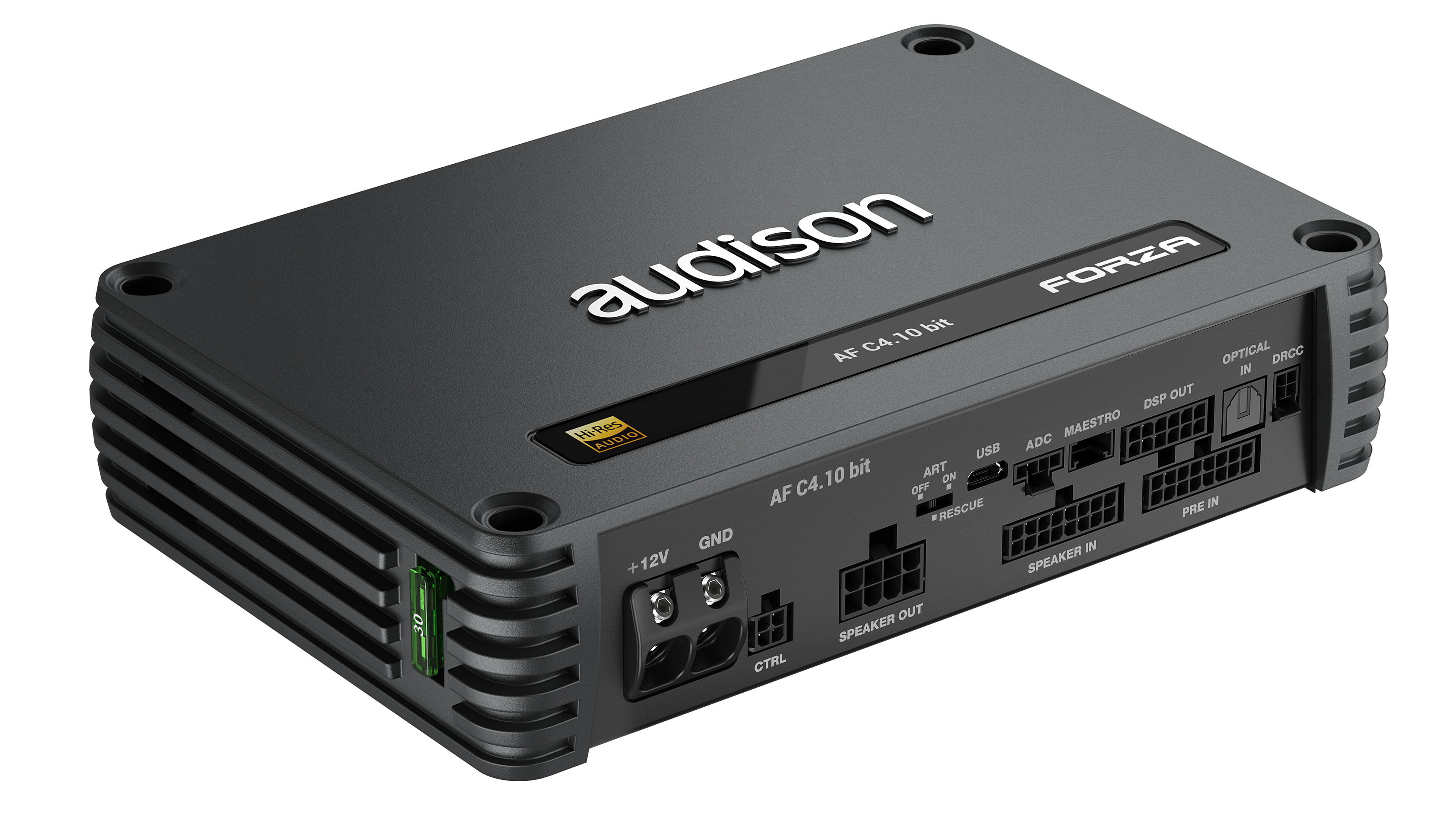 Audison Forza AF C4.10 bit - 10 CH DSP D-Class Fully Bridgeable Car Amplifier 600W