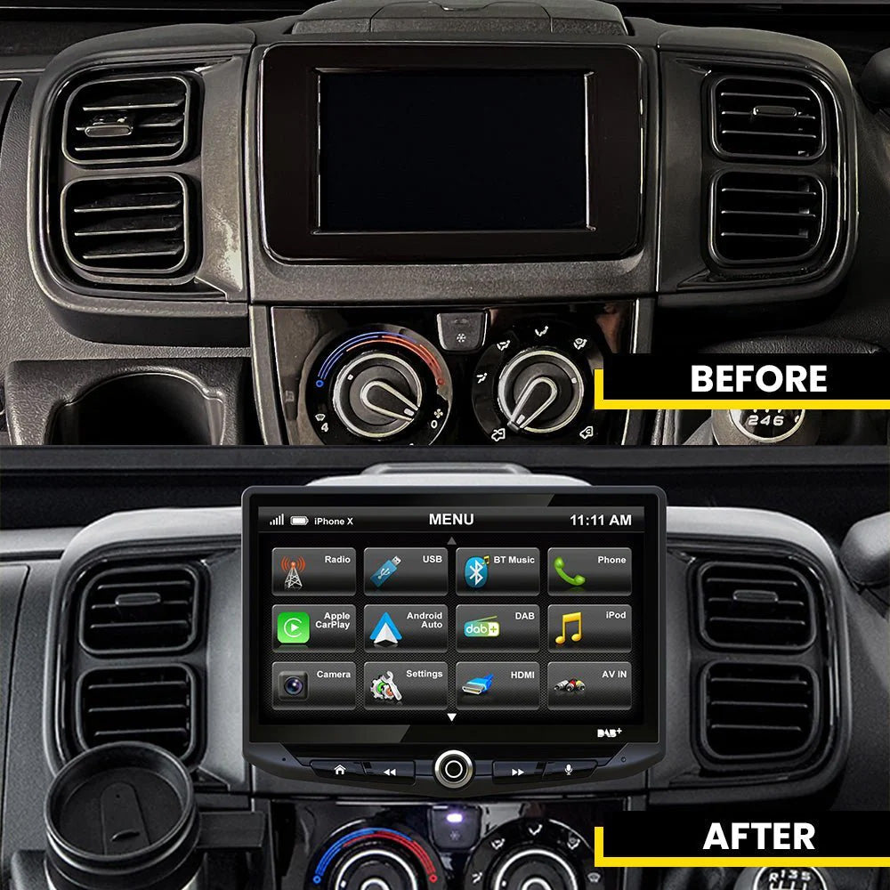 Peugeot Boxer 2021>  CarPlay Android Auto 10" Touch Screen DAB Bluetooth Camper Heigh10 Stereo