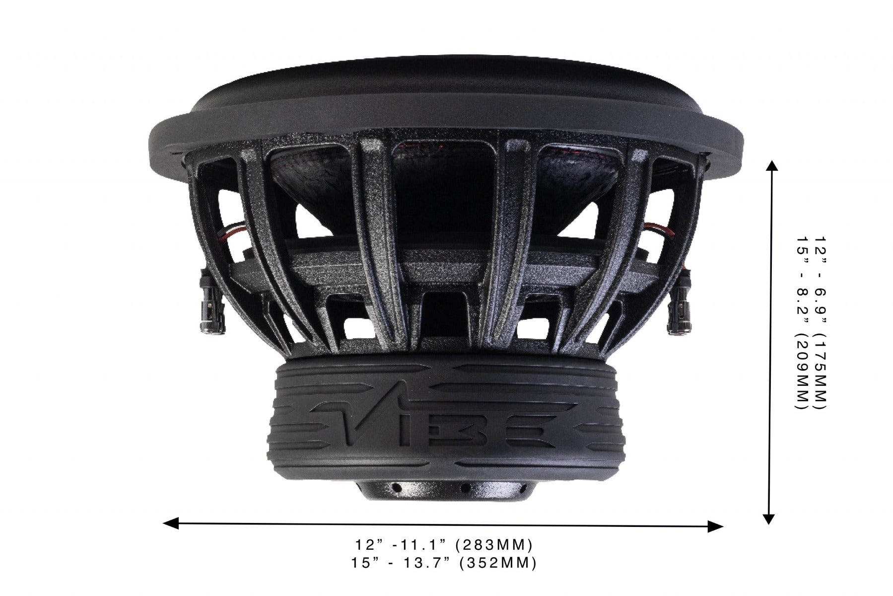Vibe BLACKDEATH15D4-V3 - 15" Street Bass Car Subwoofer Dual 4Ohm 4800W