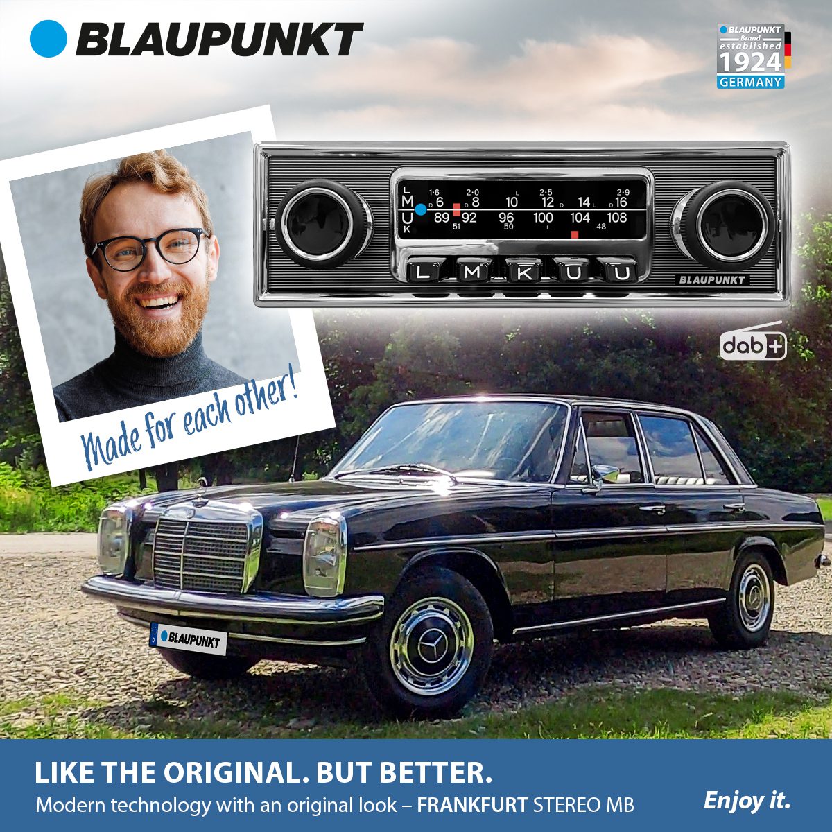 Blaupunkt Frankfurt Stereo MB Retro Car Radio Bluetooth DAB USB Stereo