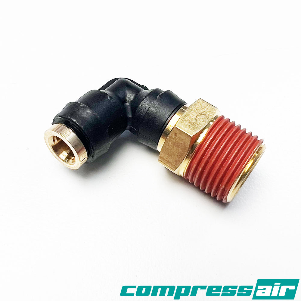 Compress Air CA21847 Elbow 3/8" MNPT To 1/4" PTC DOT Approved