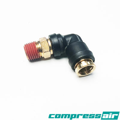 Elbow 1/4” MNPT - 3/8” PTC DOT APPROVED CA21851