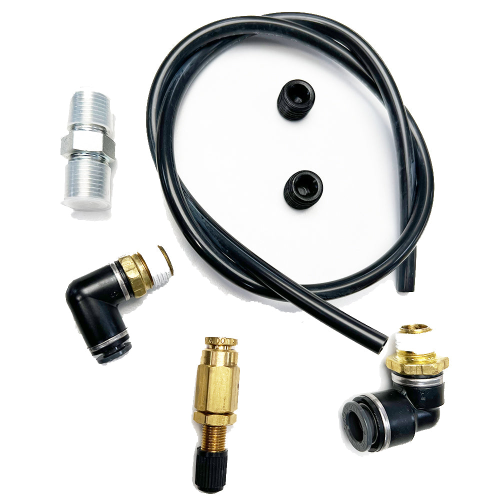 Compress Air (3Gallon Seamless) Tank Fitting Kit For Management With 3/8" Lines