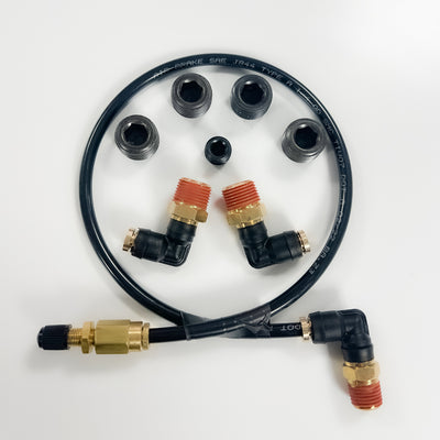 Compress Air (4Gallon Pancake) Tank Fitting Kit For Management With 1/4" Lines