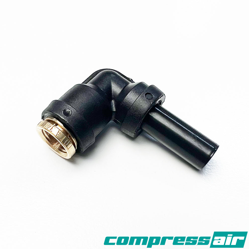 Compress Air CA38STEM Plug-In Elbow 3/8" Stem To 3/8" PTC DOT Approved