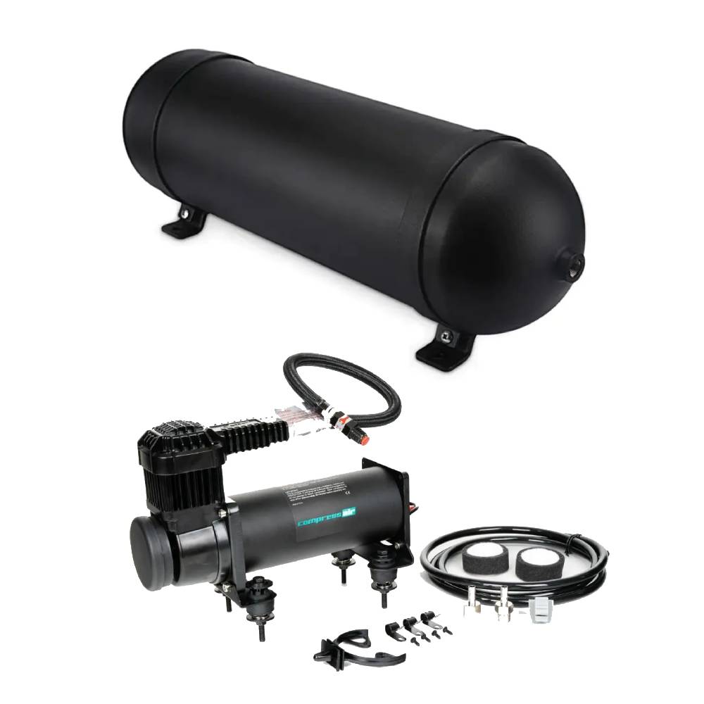 3 Gallon Seamless Tank with CA444 Black Quieter Compressor Including All Hardware