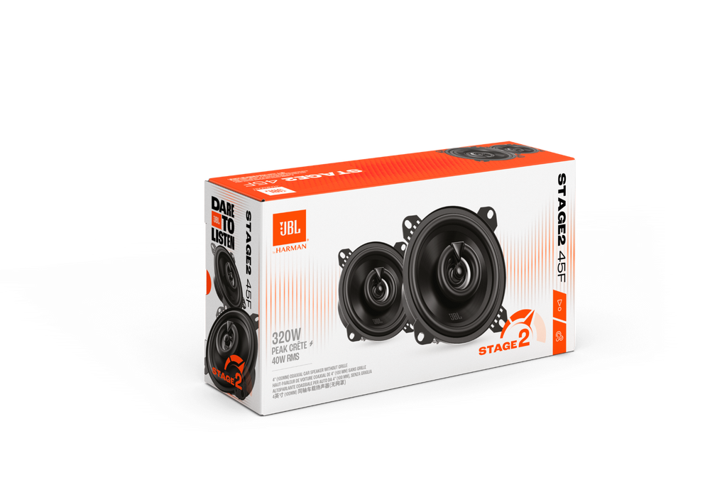 JBL Stage2 45F - 4" 2-Way Coaxial Car Speakers 320W - Without Grills