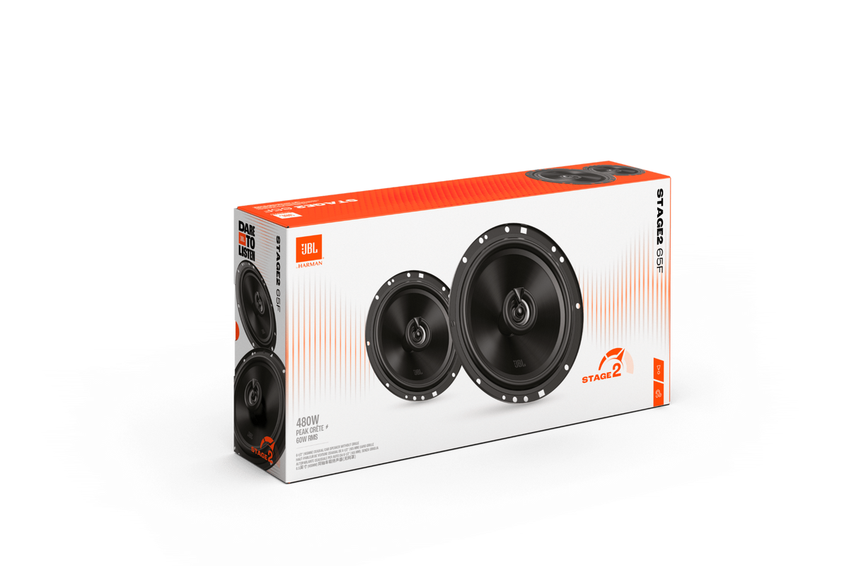 JBL Stage2 65F - 6.5" 2-Way Coaxial Car Speakers 480W - Without Grills