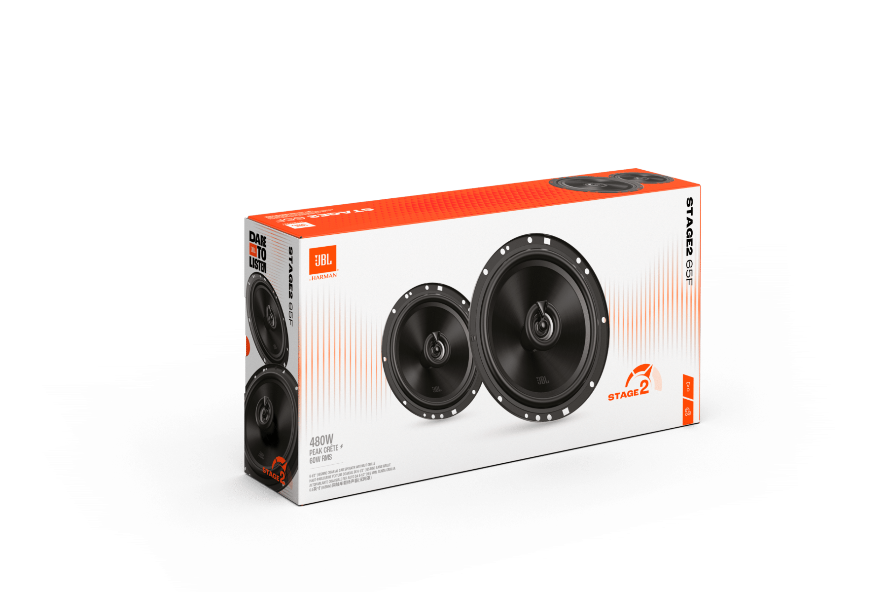 JBL Stage2 65F - 6.5" 2-Way Coaxial Car Speakers 480W - Without Grills