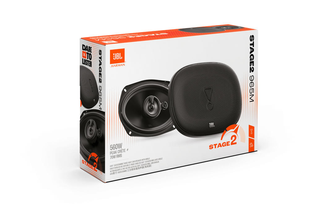 JBL Stage2 965M - 6x9" 3-Way Coaxial Shelf Car Speakers 560W