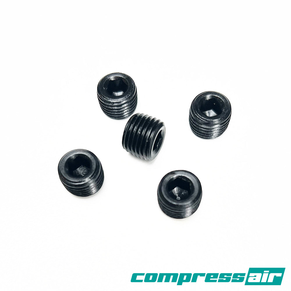Black CounterSunk Blanks 1/4" NPT
