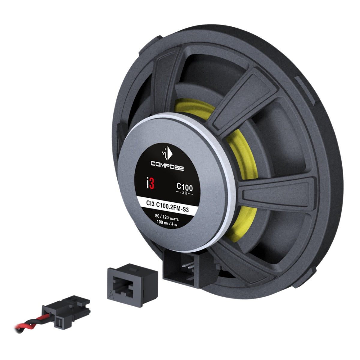 Helix Compose Ci3 C100.2FM-S3 Mk2 Coaxial 4 Inch FlexMount Car Speakers 80w RMS