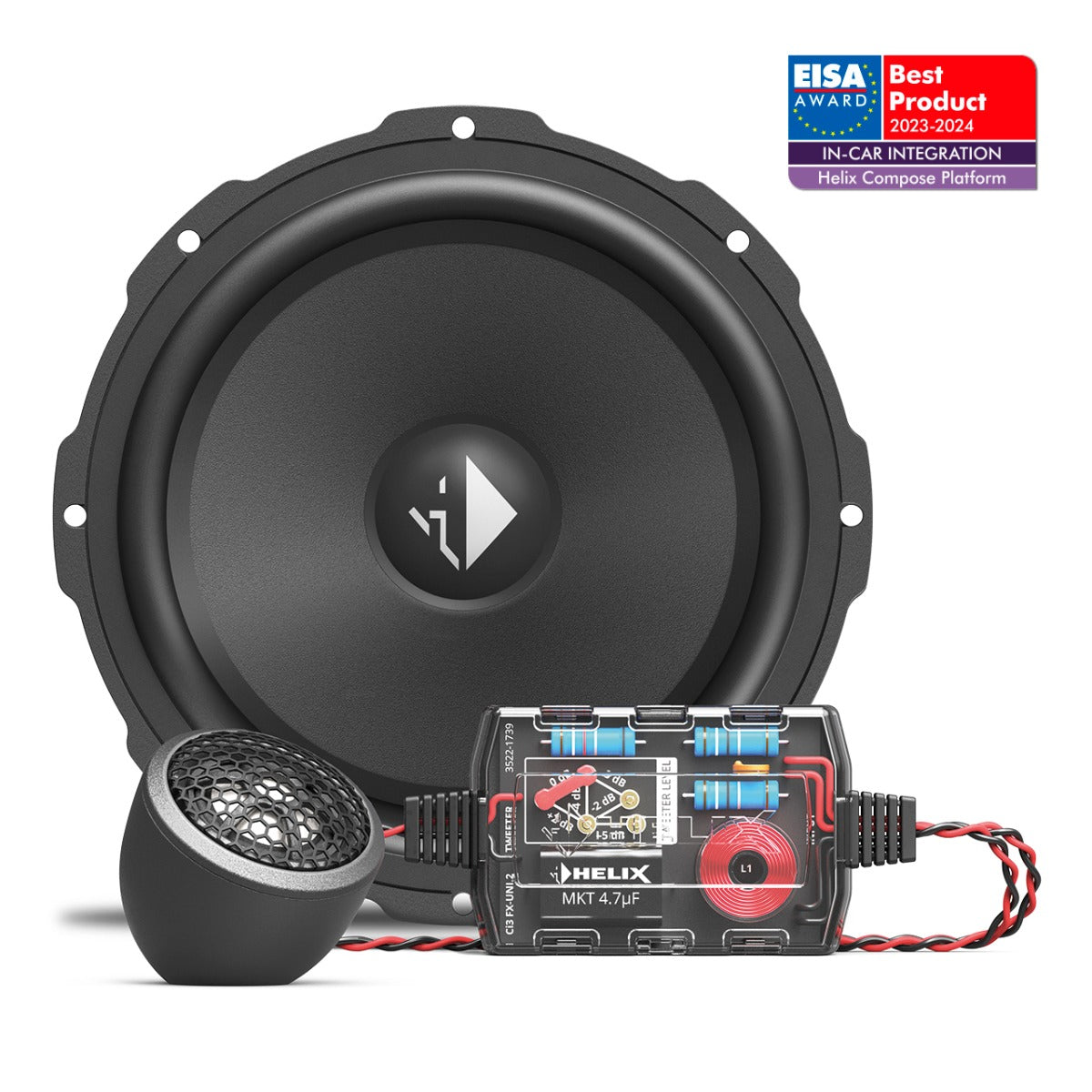 Helix Compose i3 Ci3 K165.2FM-S2 Component 6.5 Inch FlexMount Car Speakers 100w RMS