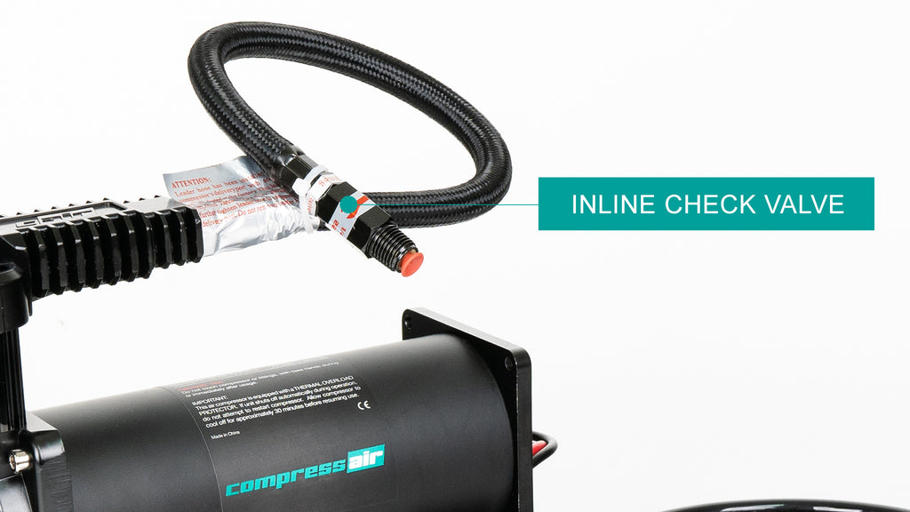 Air Suspension Air Compressor With Reduced Vibration Satin Black