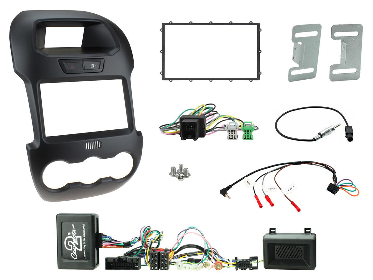 CTKFD63C Ford Ranger Installation Kit. Supplied with black double DIN fascia