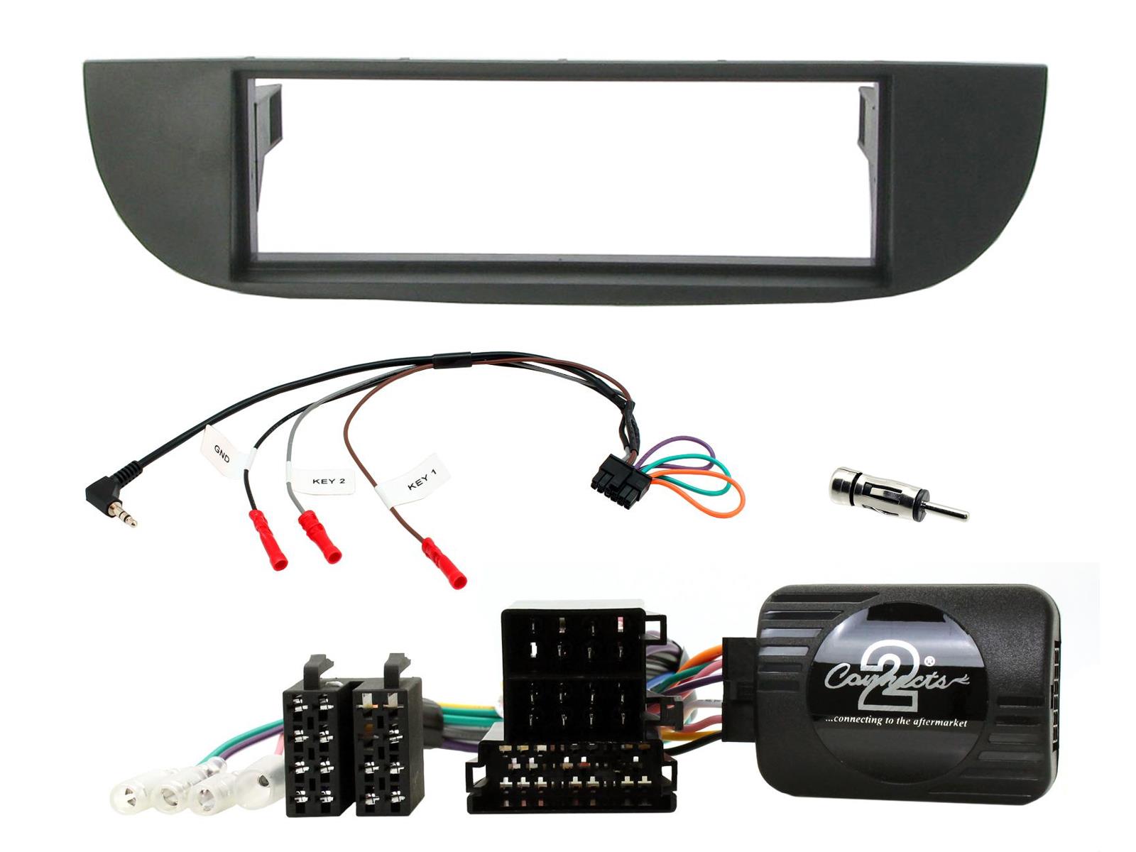 CTKFT25 Fiat 500 2007-2015 Complete Single Din Stereo Fitting Kit