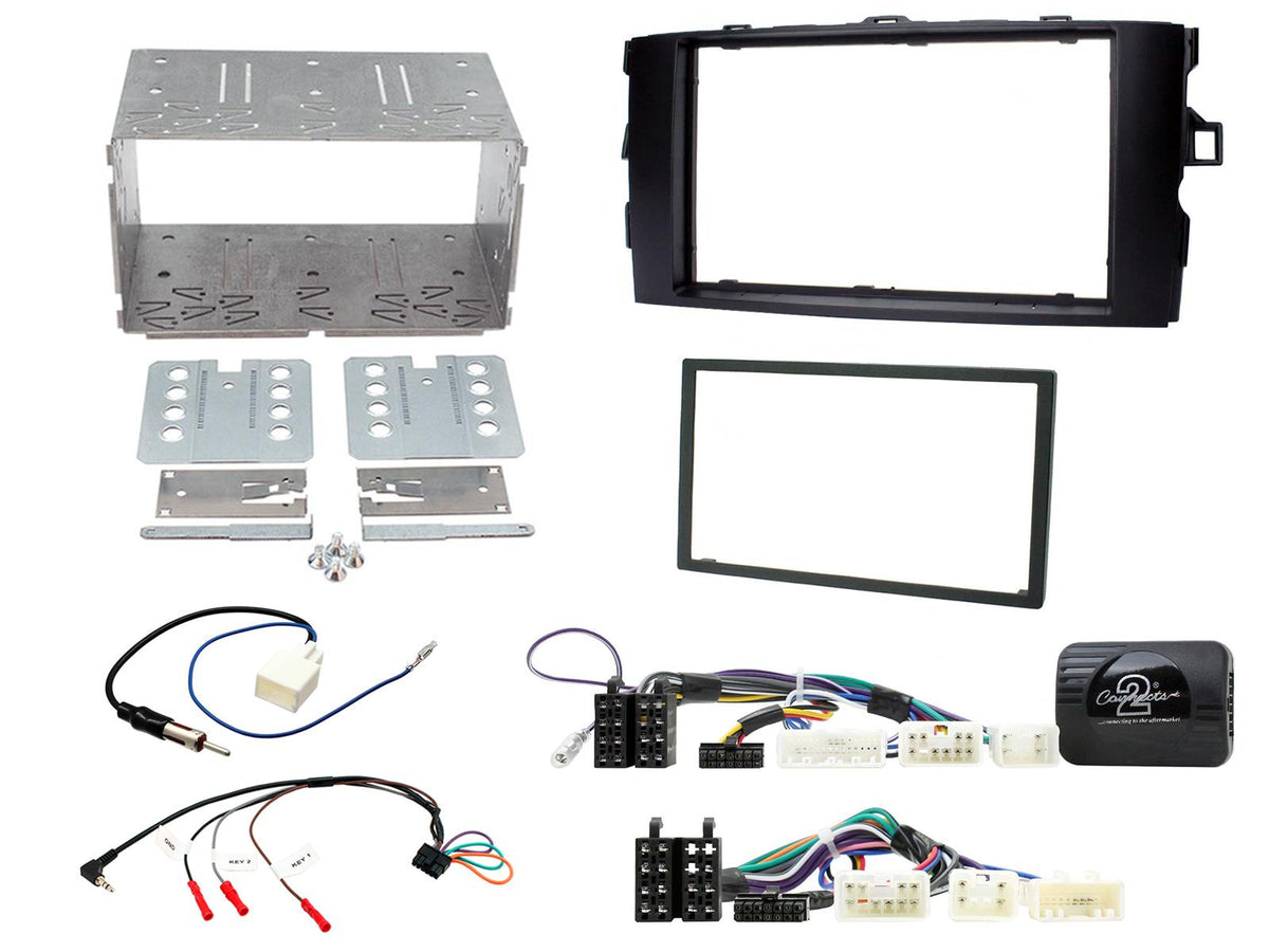 Connects2 CTKTY21 - Toyota Auris 2007-2012 Complete Double Din Stereo Fitting Kit (Black)