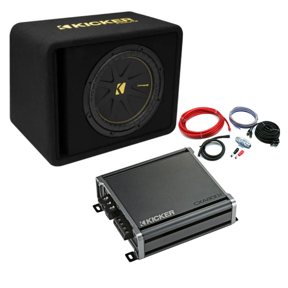 Kicker 12 Inch CompC Loaded Subwoofer Enclosures Package Deal
