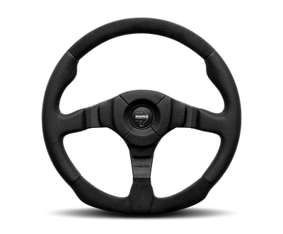 Momo Dark Fighter Black - Airleather & Alcantara Steering Wheel 350mm