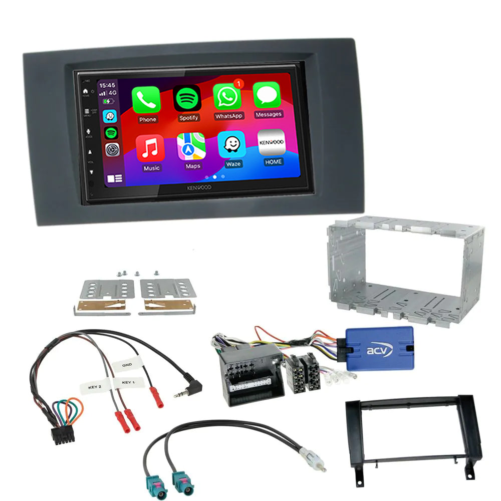 Kenwood DMX5023DABS Stereo CarPlay Android Auto Upgrade for Mercedes SLK (R171) 2004-2008