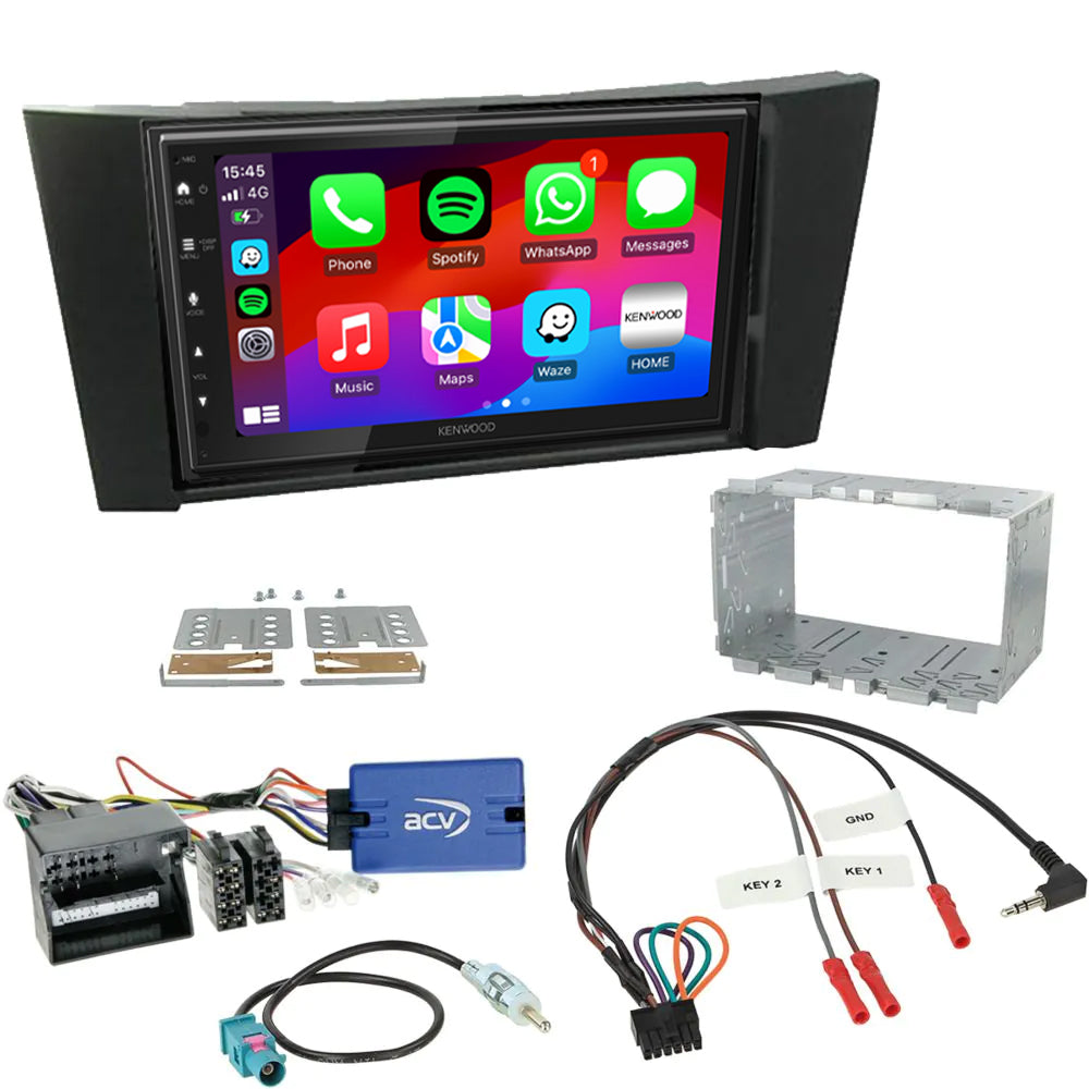 Kenwood DMX5023DABS Stereo CarPlay Android Auto Upgrade for Mercedes CLS C219 2004-2010