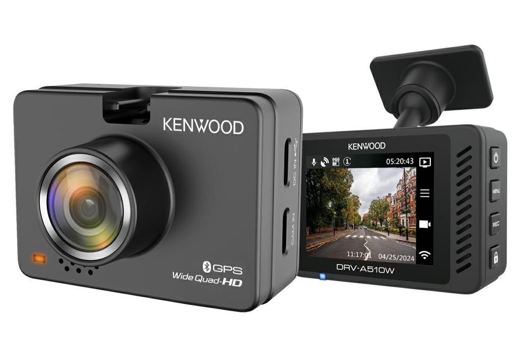 Kenwood DRV-A510W - Dashboard Camera with 2.0" LCD 2K HD Recording & Wireless Link with 20GB SD