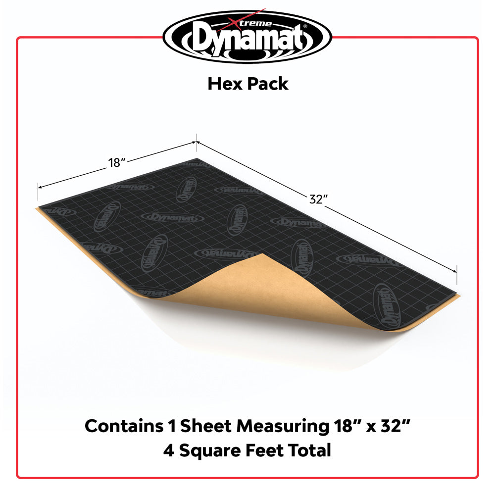 Dynamat Xtreme 10425 Hex Pak Sound Deadening Sheet (1) 18″x 32″