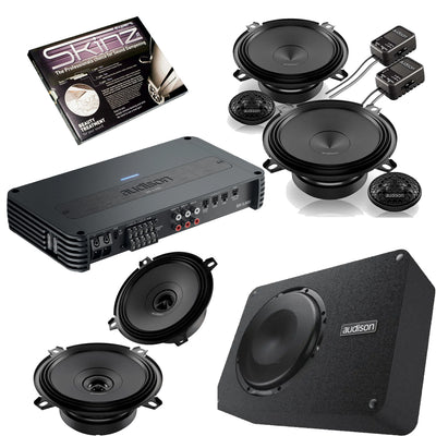 Audison Front & Rear Amplified Speaker Package with 10" Subwoofer for BMW 5 Series E39