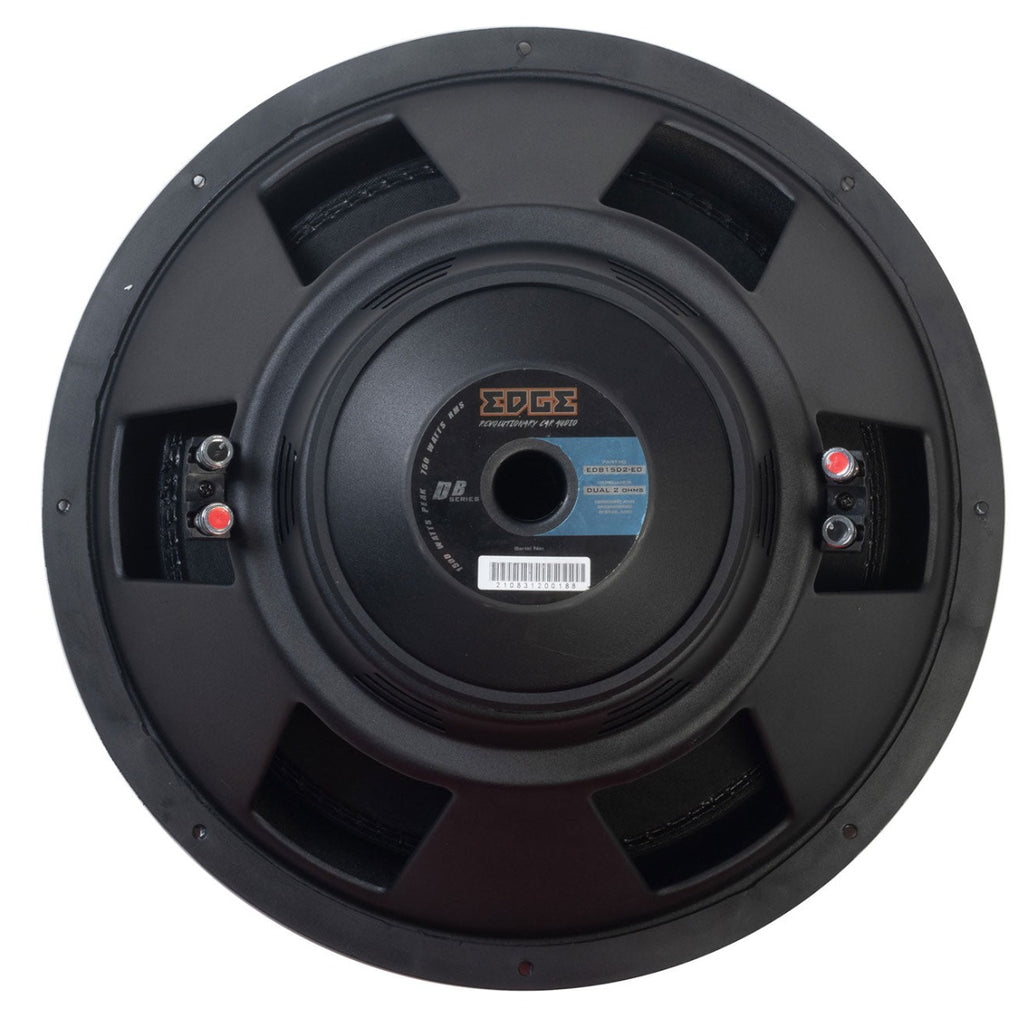 Edge EDB15D2-E0 - 15" Dual 2 Ohm Car Subwoofer 1500W