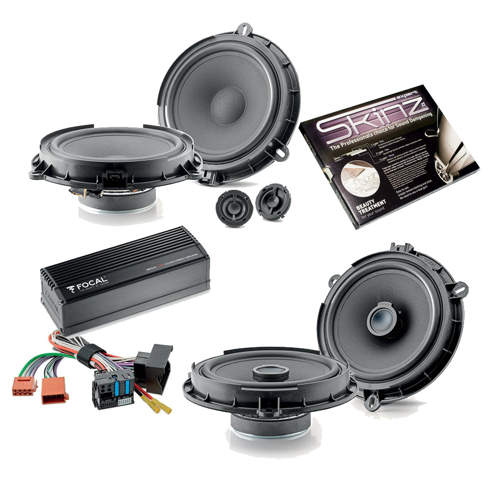 6.5" 2-Way Component & Coaxial Speakers & Amplifier Upgrade For ford Models