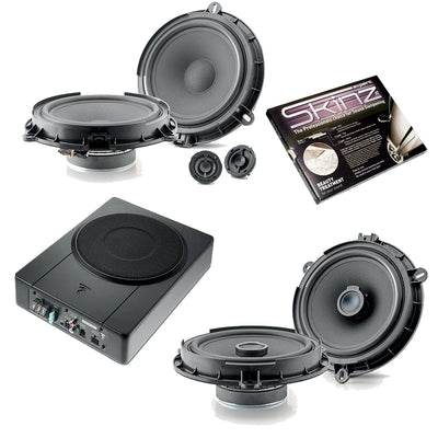 Bespoke Front 2-Way Component Speakers & Rear Coaxial Upgrade With 2.1 Active Underseat Subwoofer For Ford Models