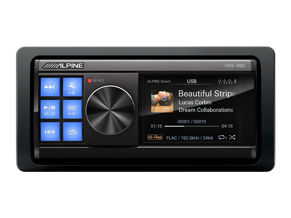 Alpine HDS-990 - Hi-Res Audio Media Player 192kHz/24Bit Playback Bluetooth USB DAC