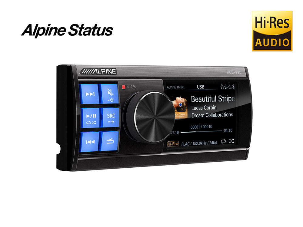 Alpine HDS-990 - Hi-Res Audio Media Player 192kHz/24Bit Playback Bluetooth USB DAC