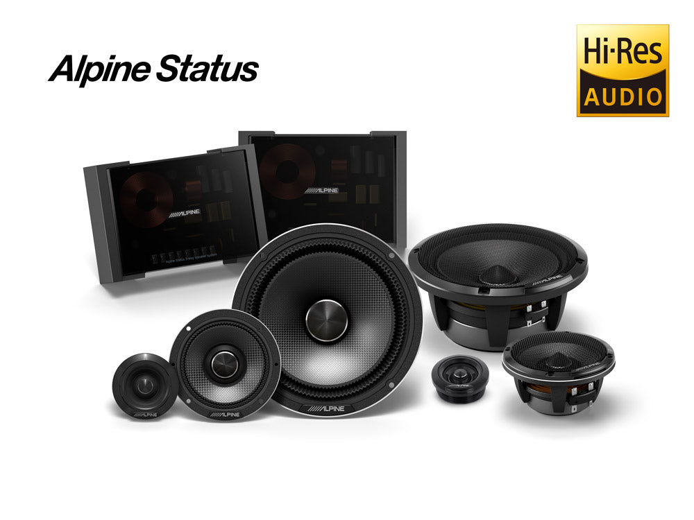 Alpine HDZ-653S - Status Hi-Res 6.5" 16.5cm 3-Way Slim-Fit Component Car Speakers