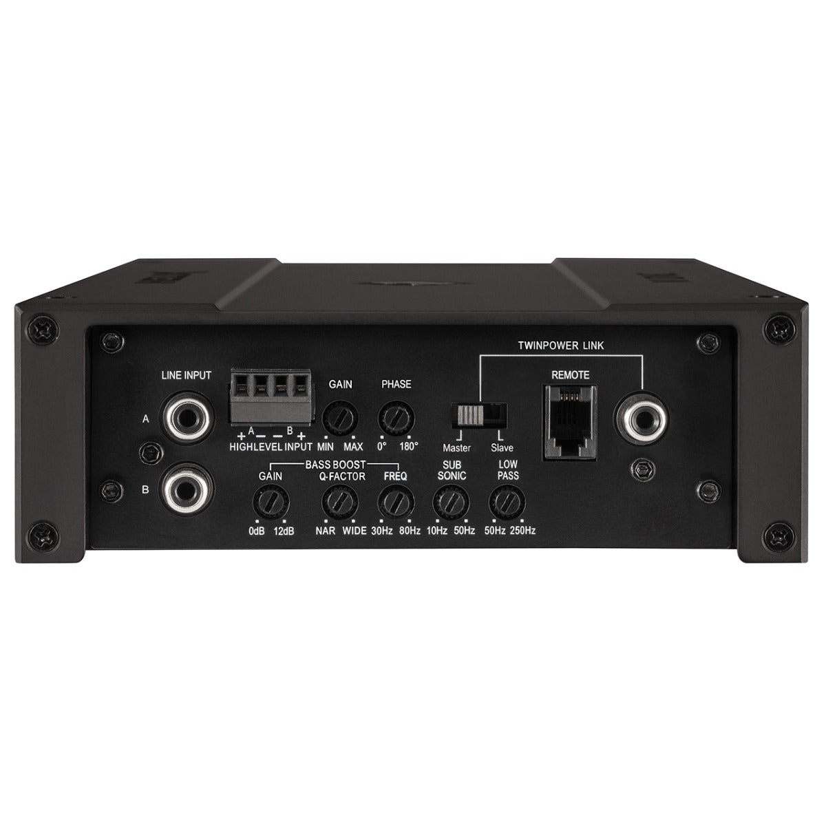 HELIX M ONE X 1-channel car subwoofer amplifier with active crossover, 1 Ohm stability & TwinPower Link 1,030 Watts