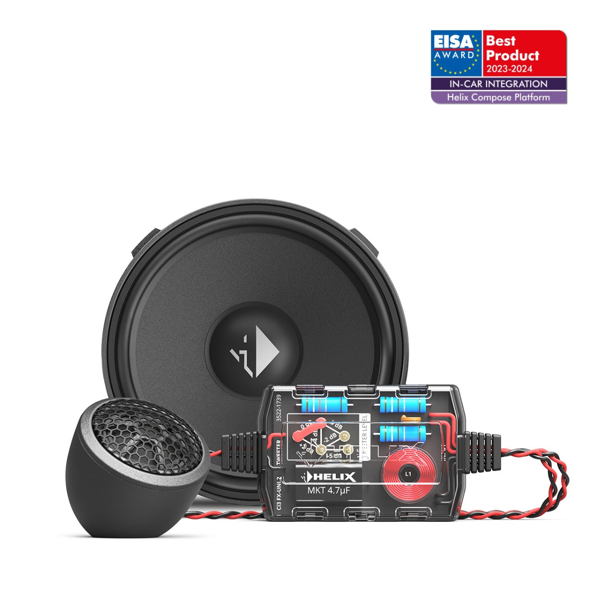 Helix Compose i3 Ci3 K100.2FM-S3 MK2 Component 4 Inch FlexMount Car Speakers 80w RMS