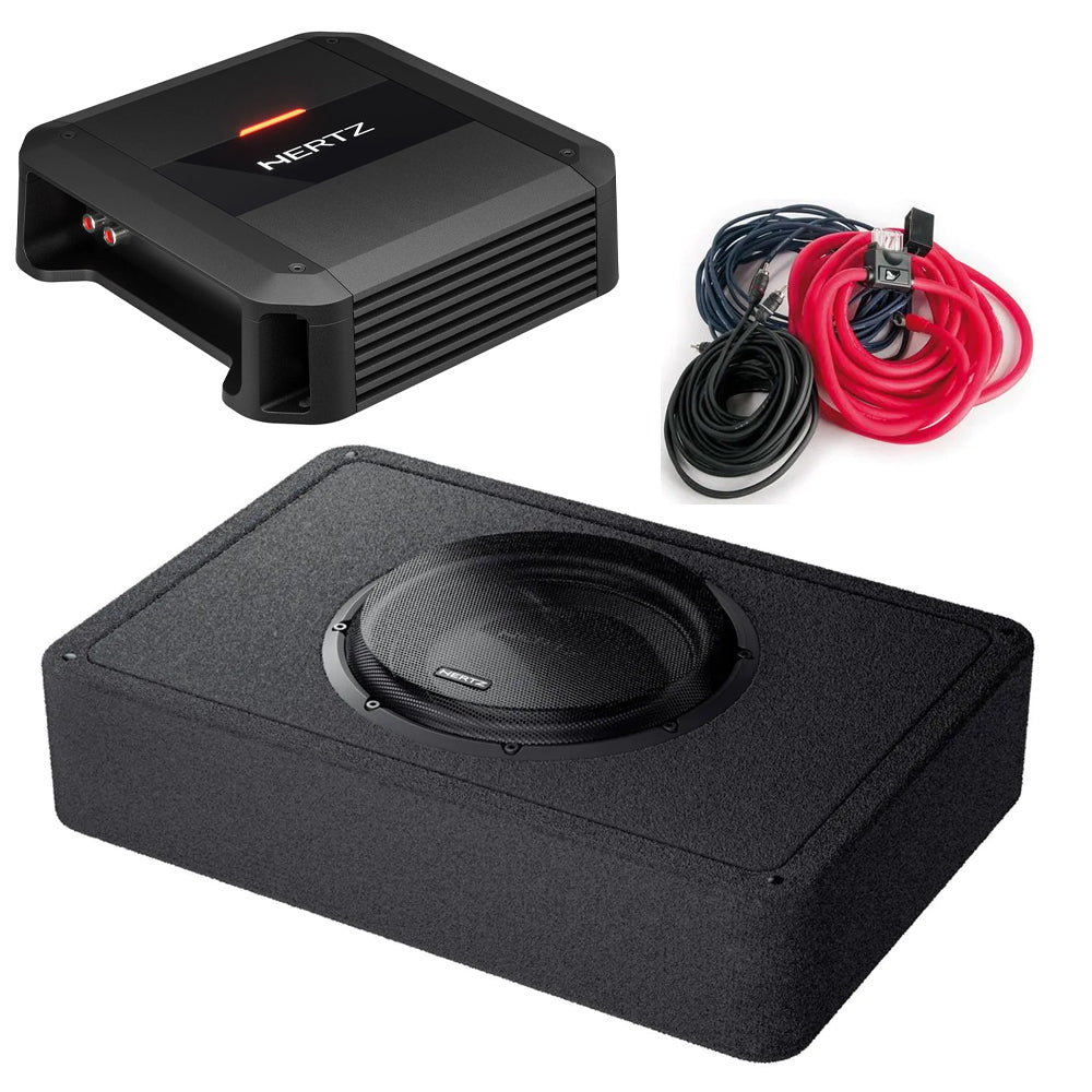 Hertz 12" Utra-Shallow Sealed Subwoofer Enclosure 1000W Package
