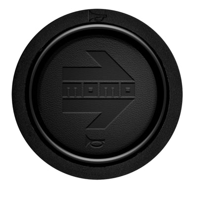 MOMO Horn Button 2 Contact - Embossed Black Leather Arrow