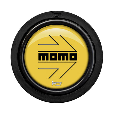 MOMO Horn Button 2 Contact - Arrow Gloss Yellow
